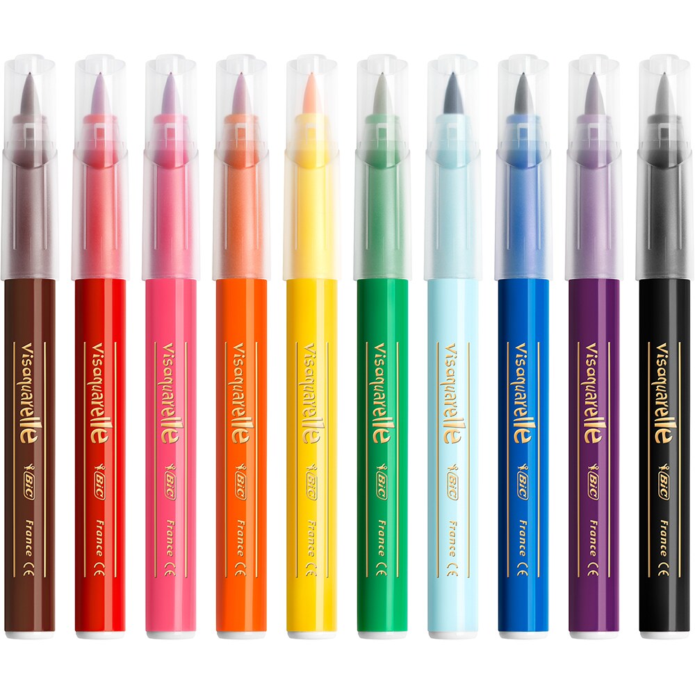 Carioci BIC Visaquarelle, 10 culori