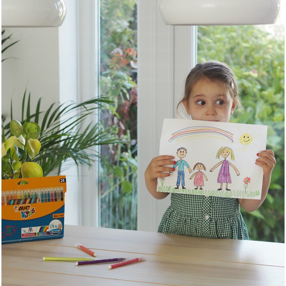 Carioci BIC Kid Couleur, 24 culori