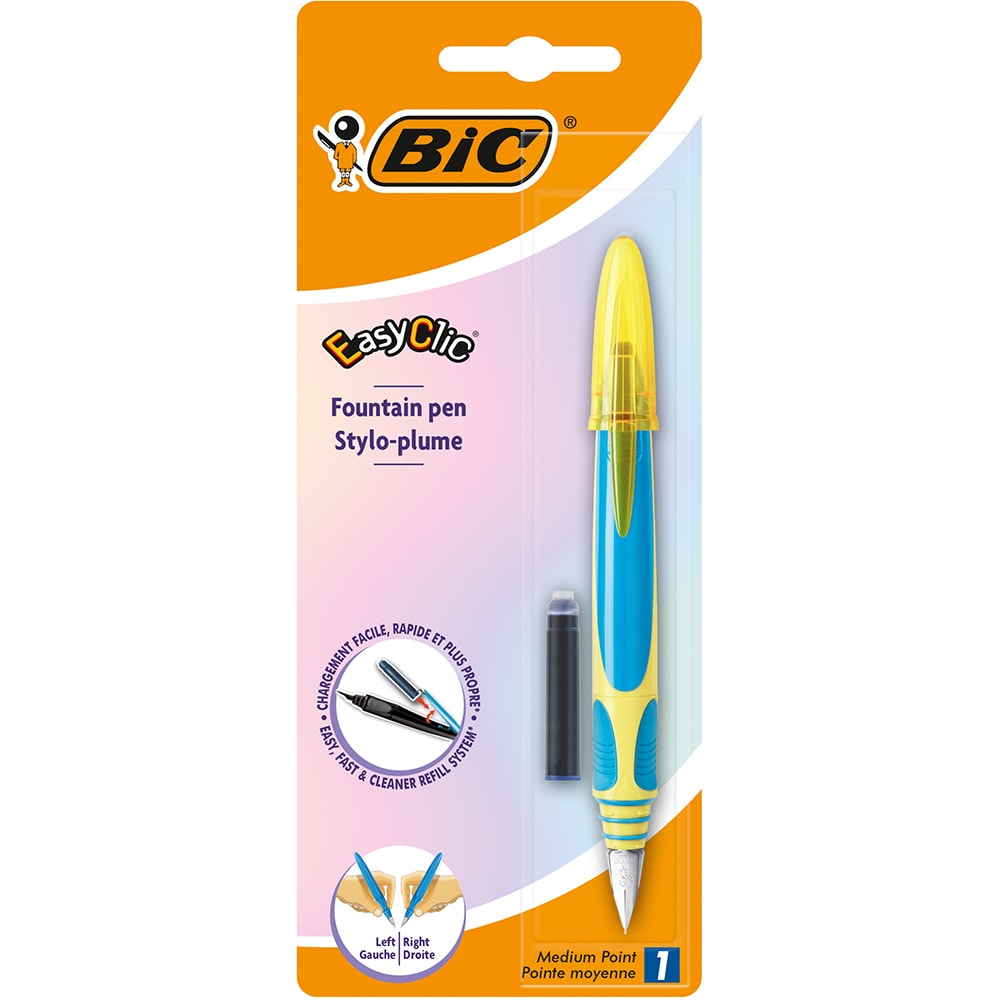 Stilou clasic BIC Easy Clic, 0.32 mm, diverse culori