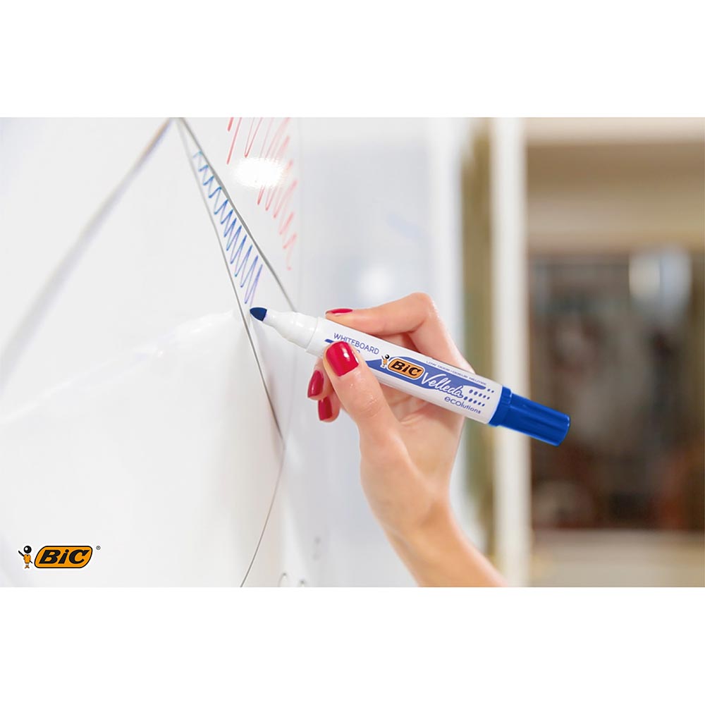 Set markere BIC Eco Velleda 1701, 4 bucati, multicolor