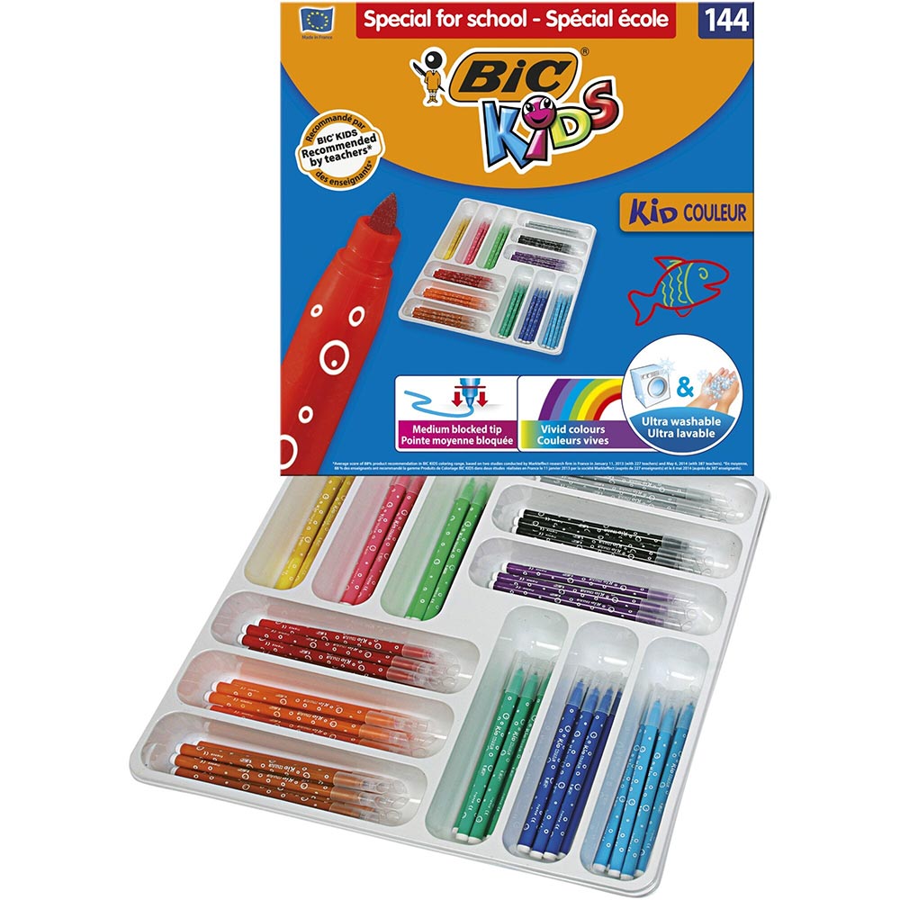 Carioci BIC Kid Couleur, 144 culori