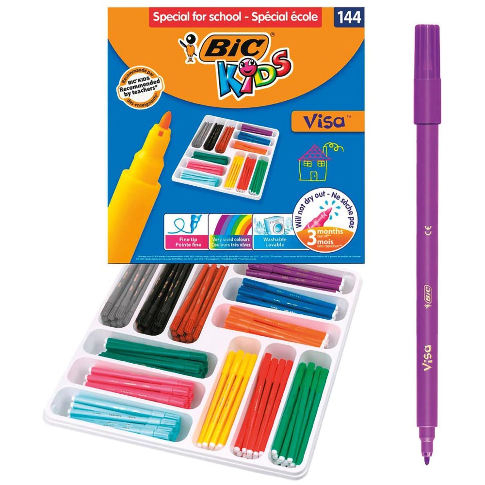 Carioci BIC Visa, 144 culori