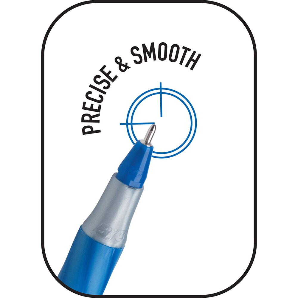 Set 20 pixuri fara mecanism BIC Round Stic, 0.5 mm, albastru