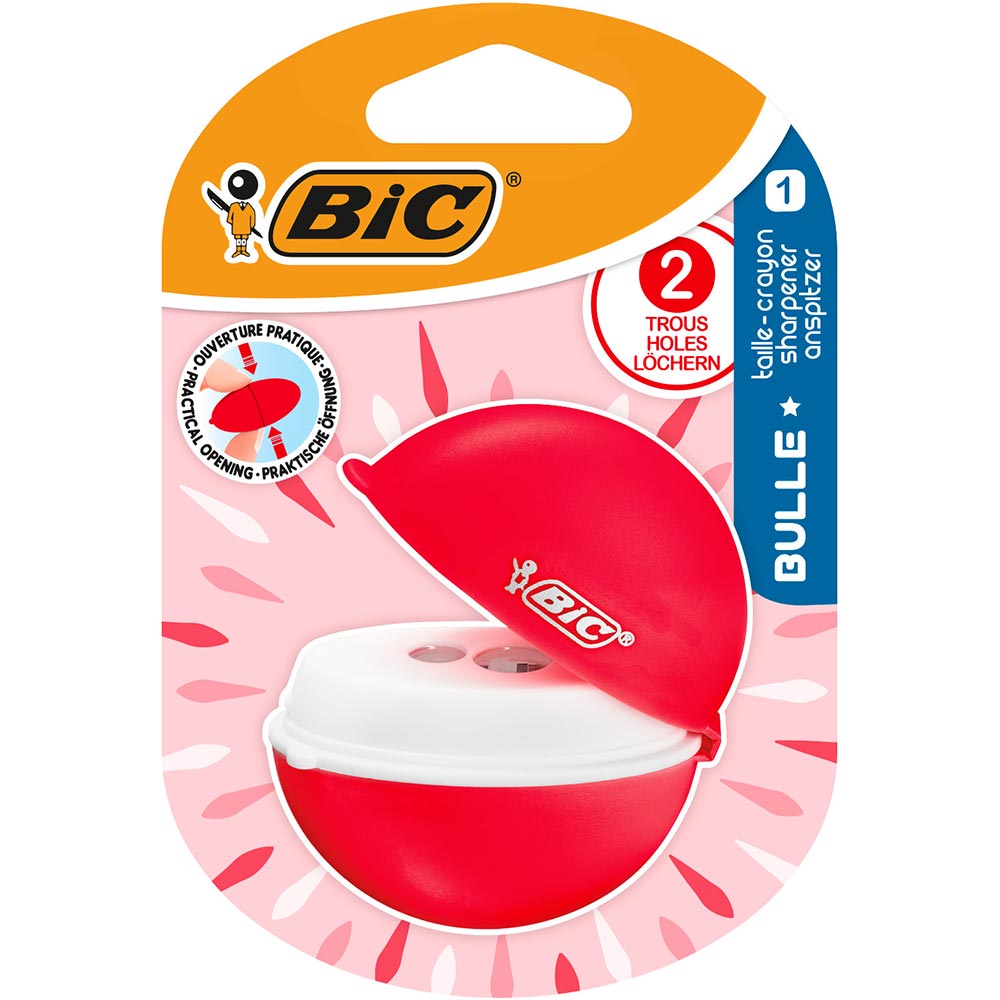 Ascutitoare BIC Bulle, plastic, multicolor