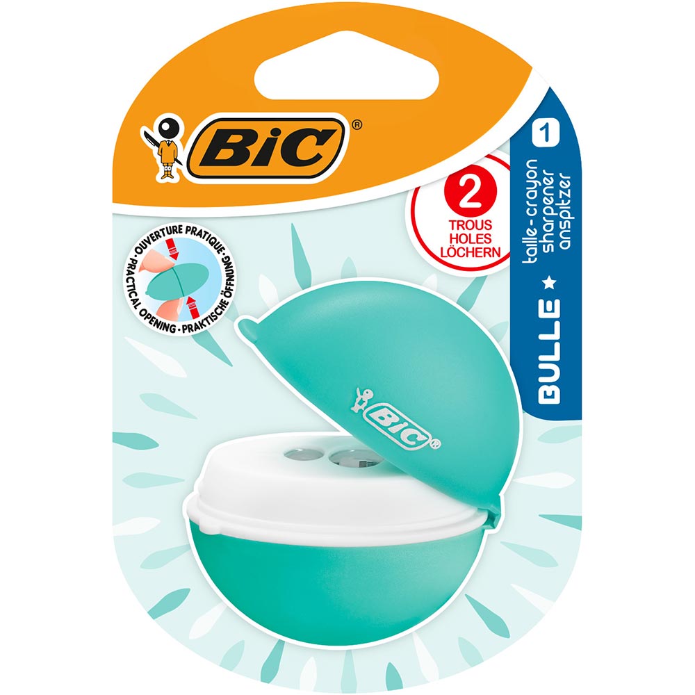 Ascutitoare BIC Bulle, plastic, multicolor