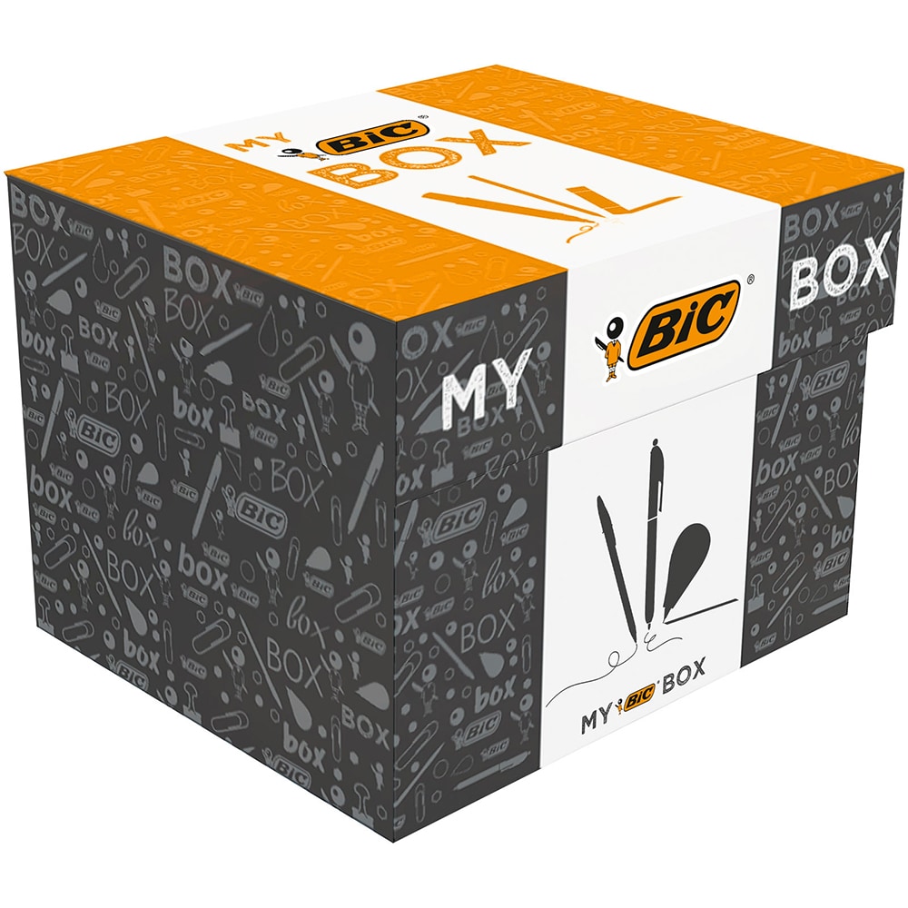Set instrumente de scris BIC MyBox, 124 bucati, diverse culori