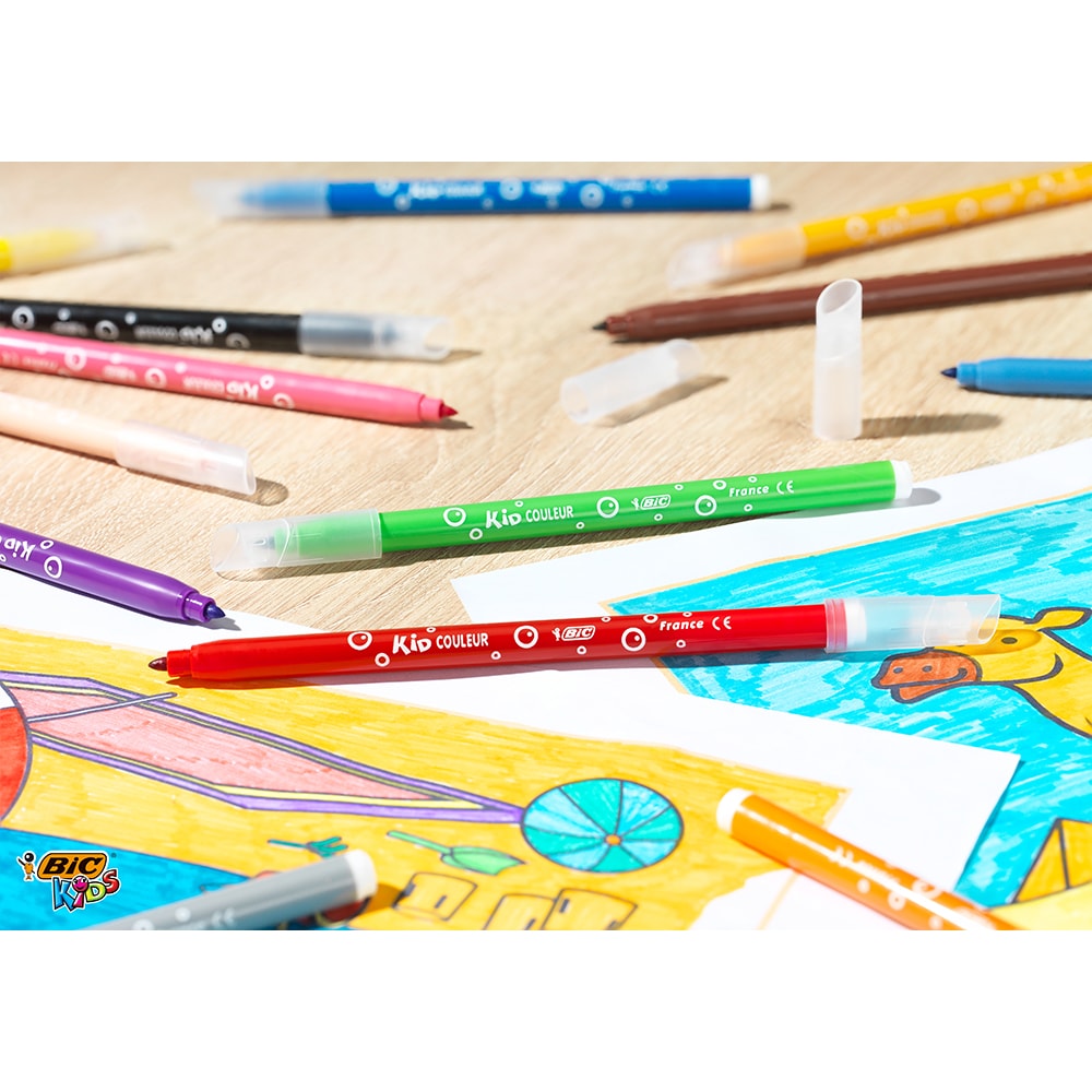 Carioci BIC Kid Couleur, 36 culori