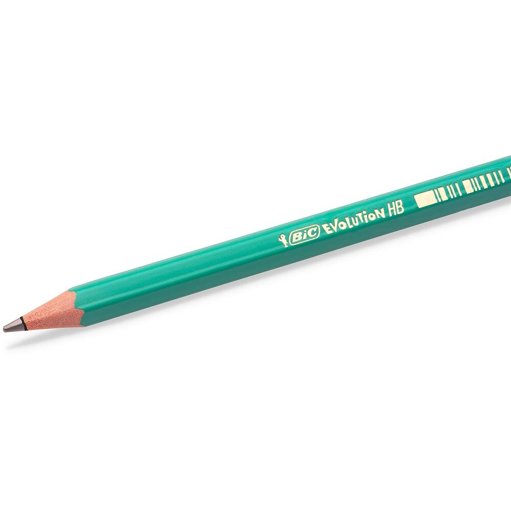 Set 3 creioane clasice + radiera + ascutitoare BIC HB, 2.33 mm, negru