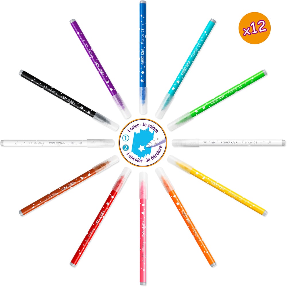 Set instrumente colorat BIC Kids Activity Case, set 64