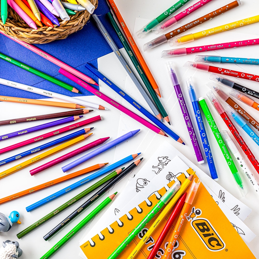 Set instrumente colorat BIC Kids Activity Case, set 64