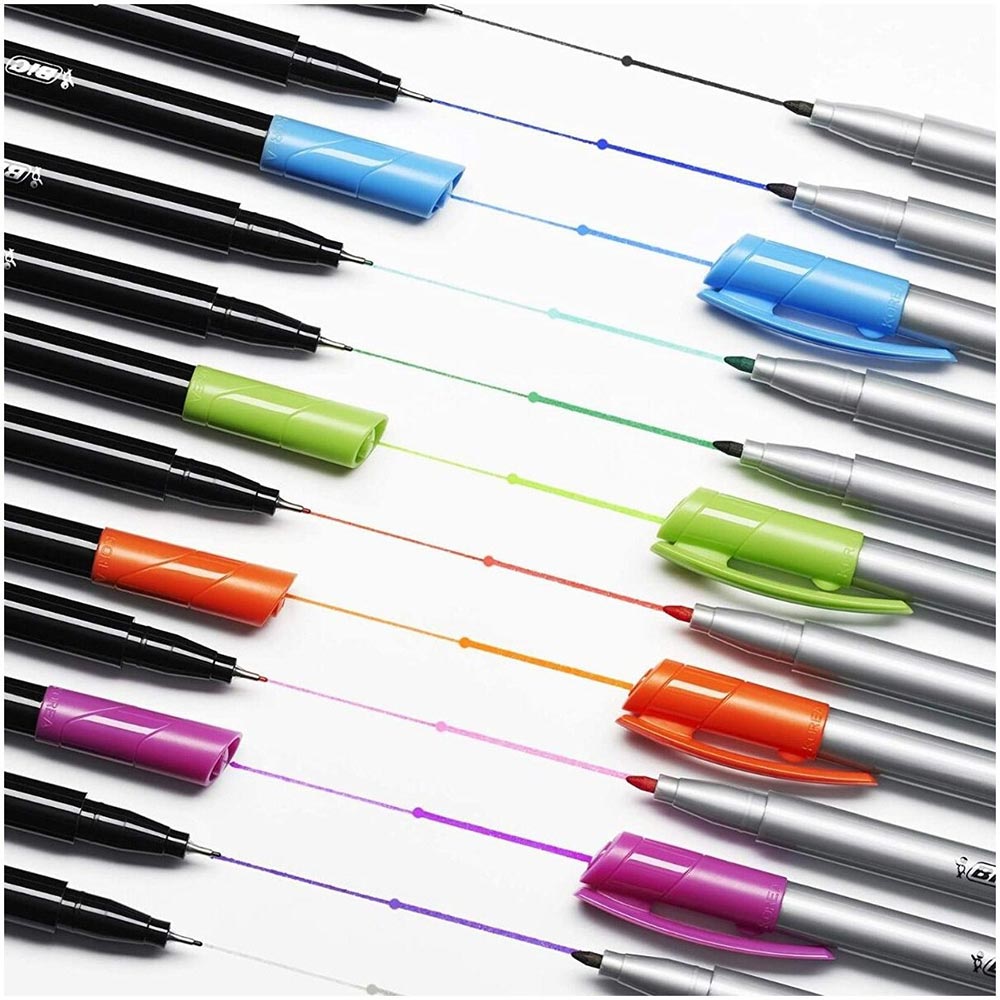 Set caligrafie BIC Intensity, 44 bucati, multicolor