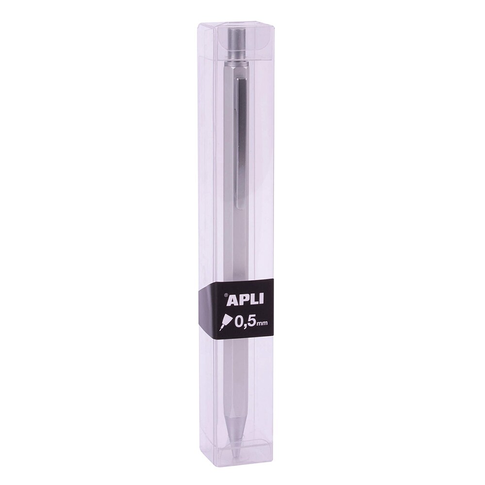 Set 16 creioane mecanice APLI AL018514, 0.5 mm, corp metalic, multicolor