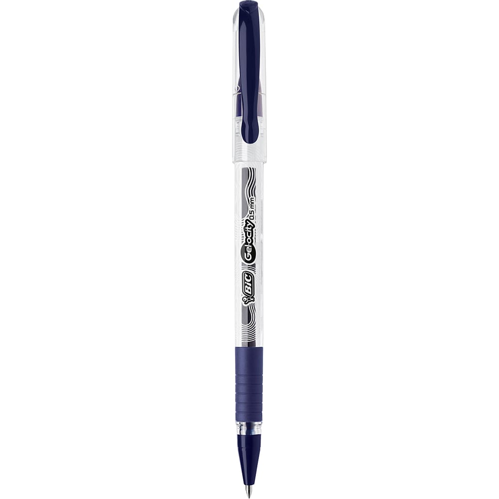 Set 30 rollere cu gel BIC Gelocity Stic, 0.5 mm, albastru