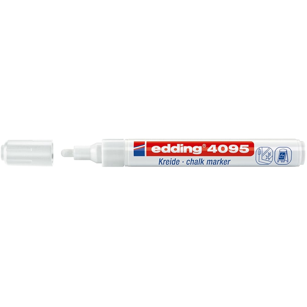Marker pentru sticla EDDING 4095, 2-3 mm, alb