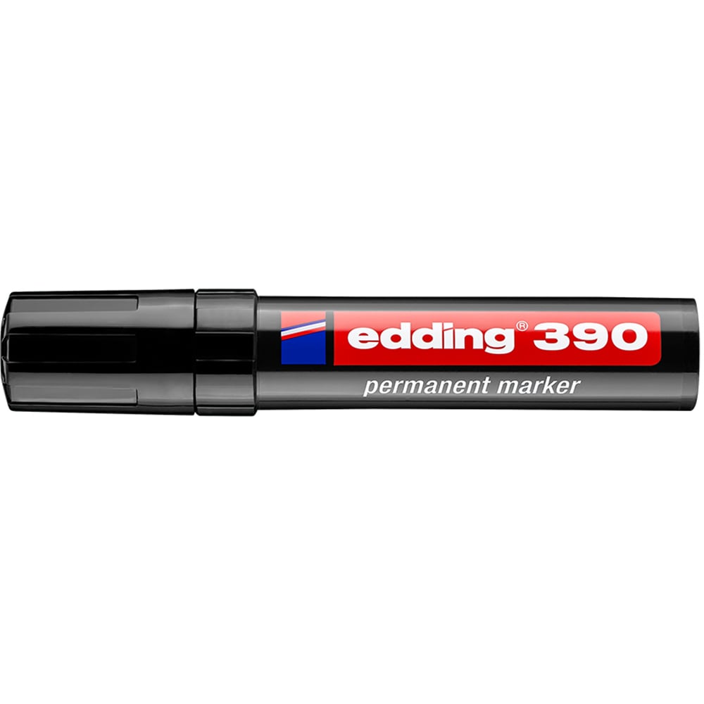 Marker permanent EDDING 390, 4-12 mm, negru