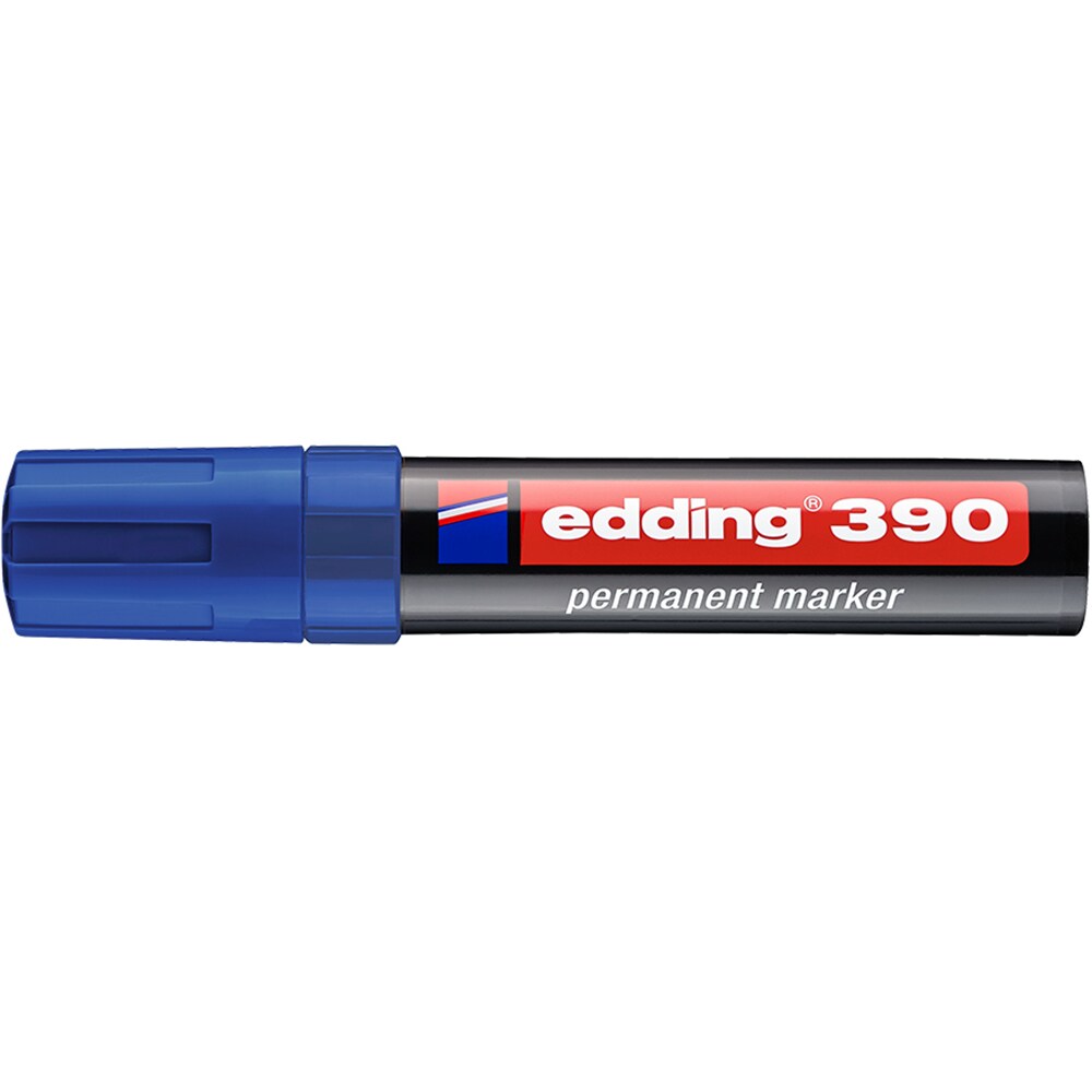 Marker permanent EDDING 390, 4-12 mm, albastru
