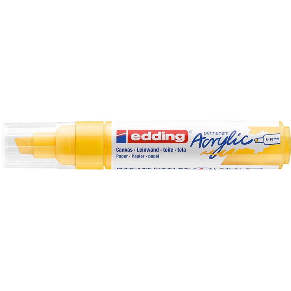Marker acrilic EDDING 5000, varf tesit, 5-10 mm, portocaliu deschis