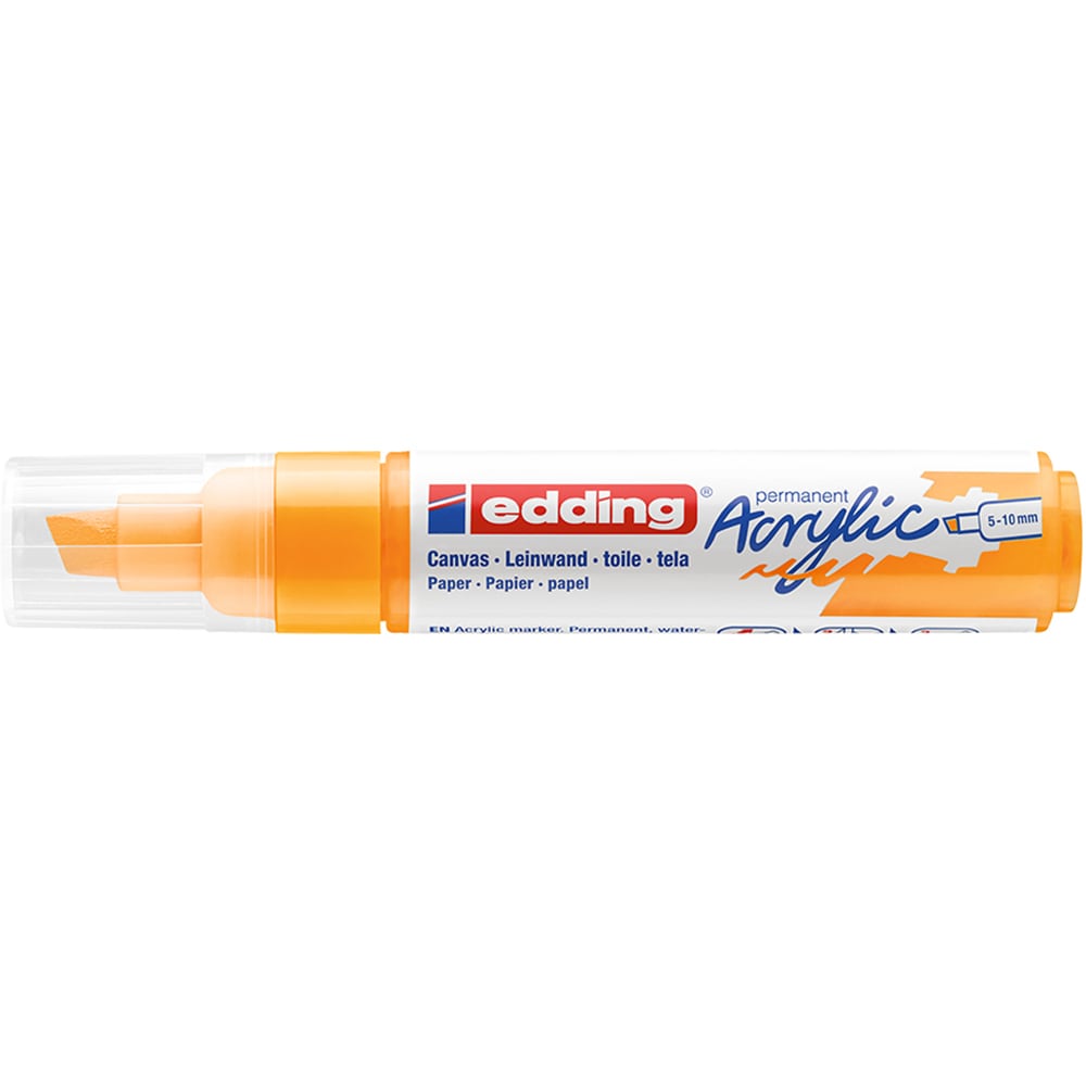 Marker acrilic EDDING 5000, varf tesit, 5-10 mm, portocaliu