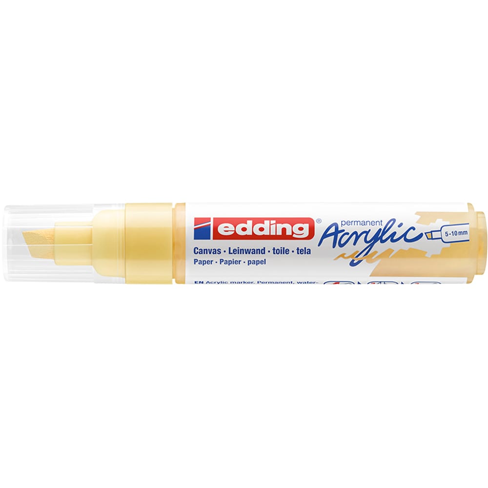 Marker acrilic EDDING 5000, varf tesit, 5-10 mm, galben