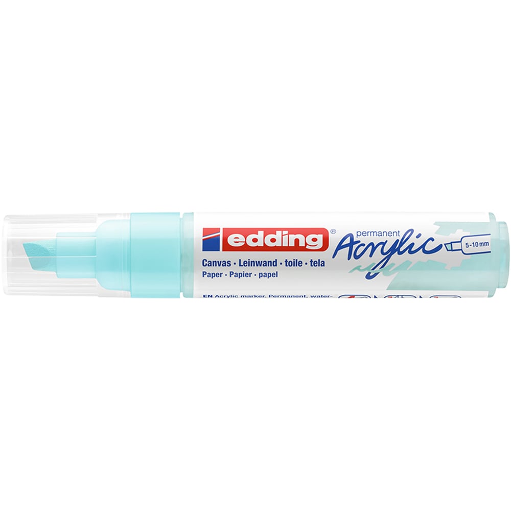 Marker acrilic EDDING 5000, varf tesit, 5-10 mm, albastru deschis