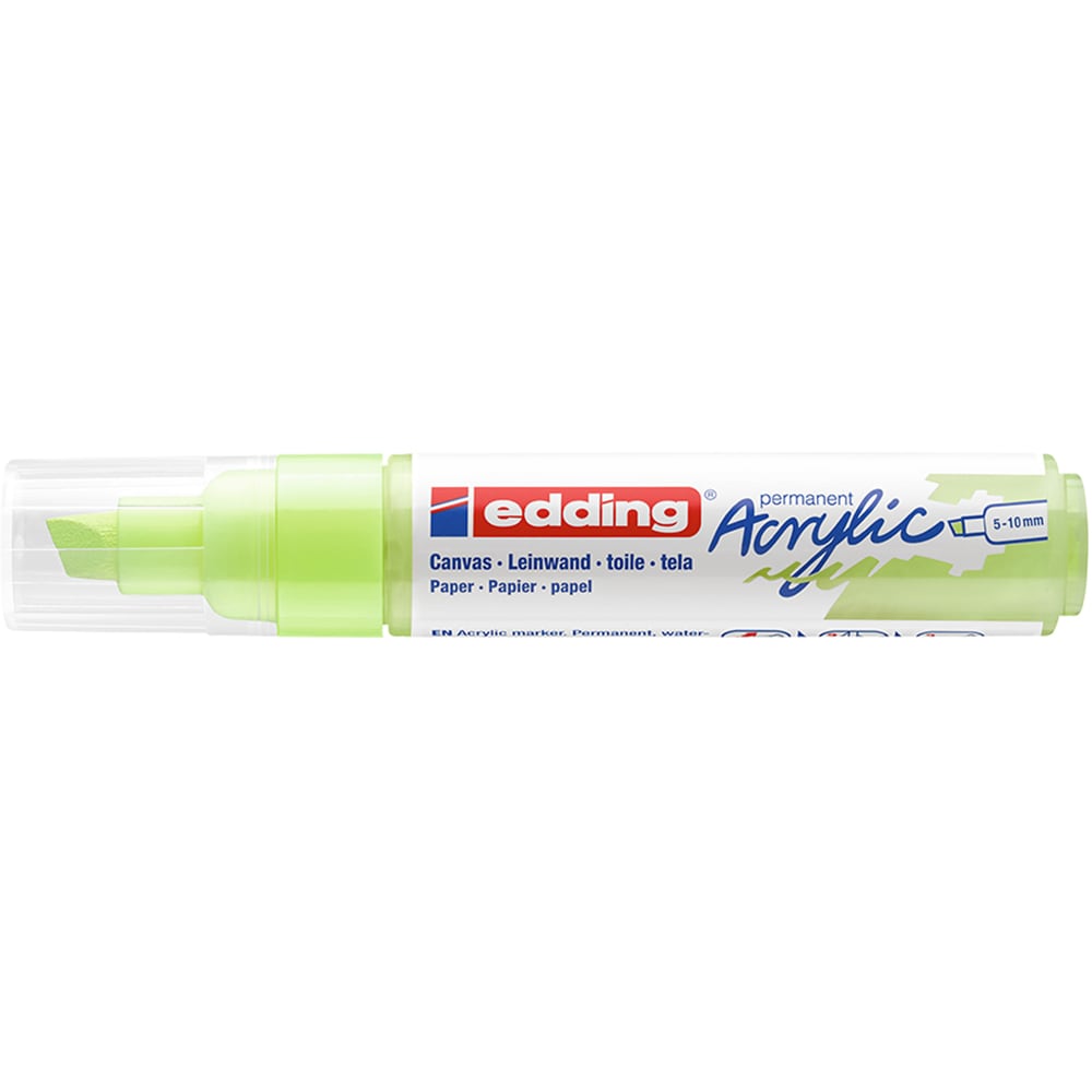 Marker acrilic EDDING 5000, varf tesit, 5-10 mm, verde deschis