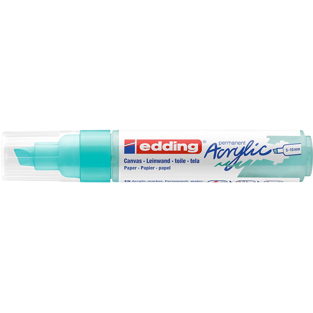 Marker acrilic EDDING 5000, varf tesit, 5-10 mm, turcoaz