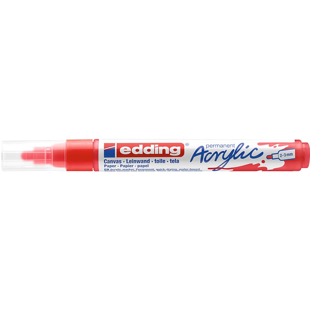 Marker acrilic EDDING 5100, 2-3 mm, rosu
