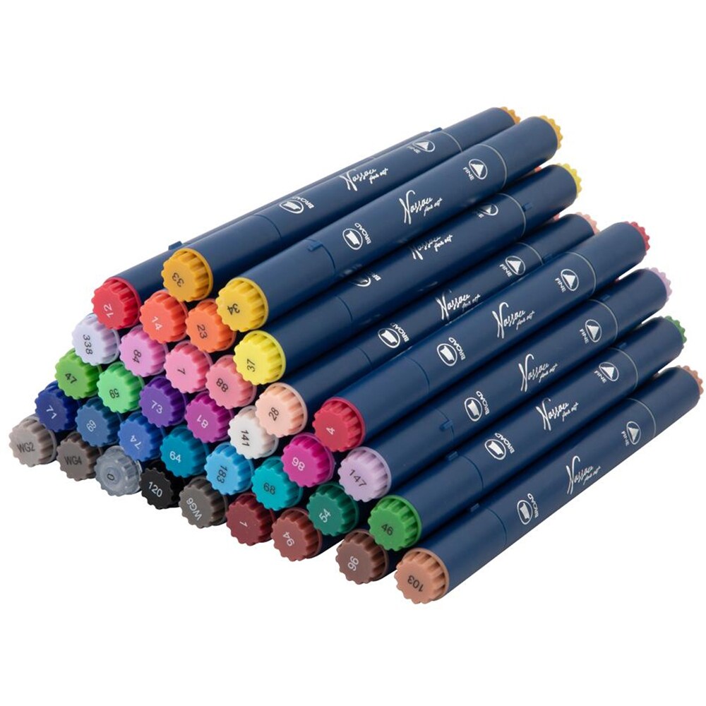 Set markere NASSAU JK145805, 36 bucati, multicolor