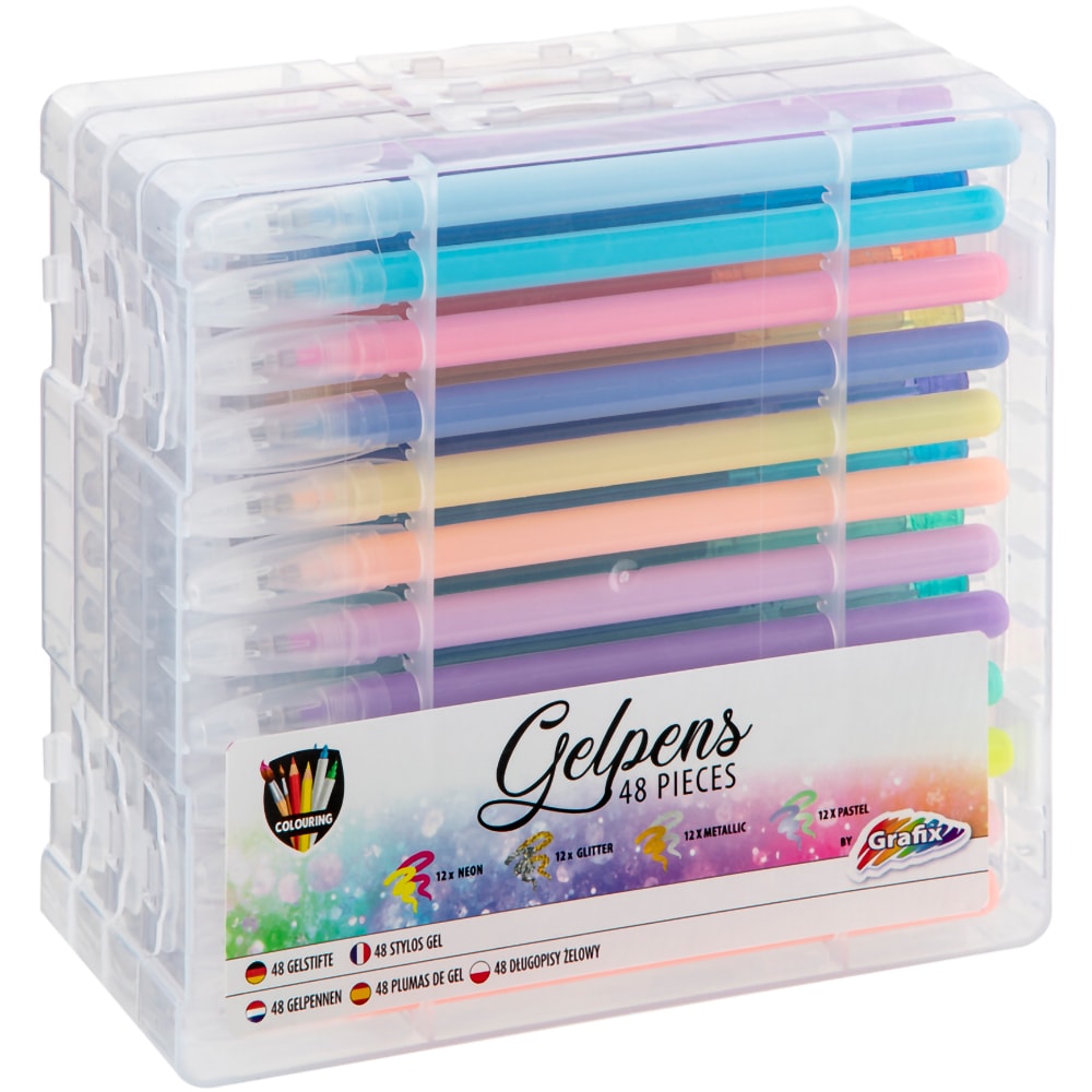 Set 48 pixuri cu gel CRAFT JK150049, multicolor