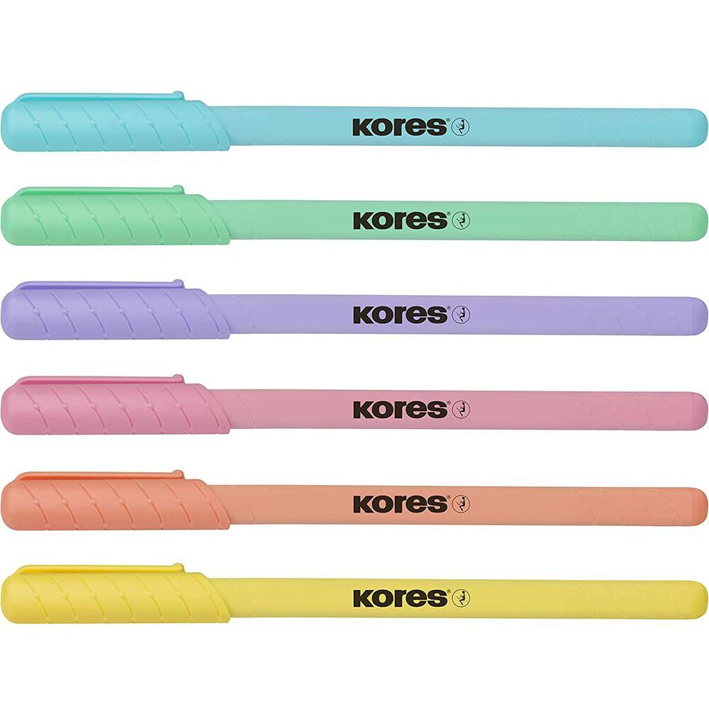Set pixuri fara mecanism KORES Korm, 1 mm, 6 bucati, multicolor