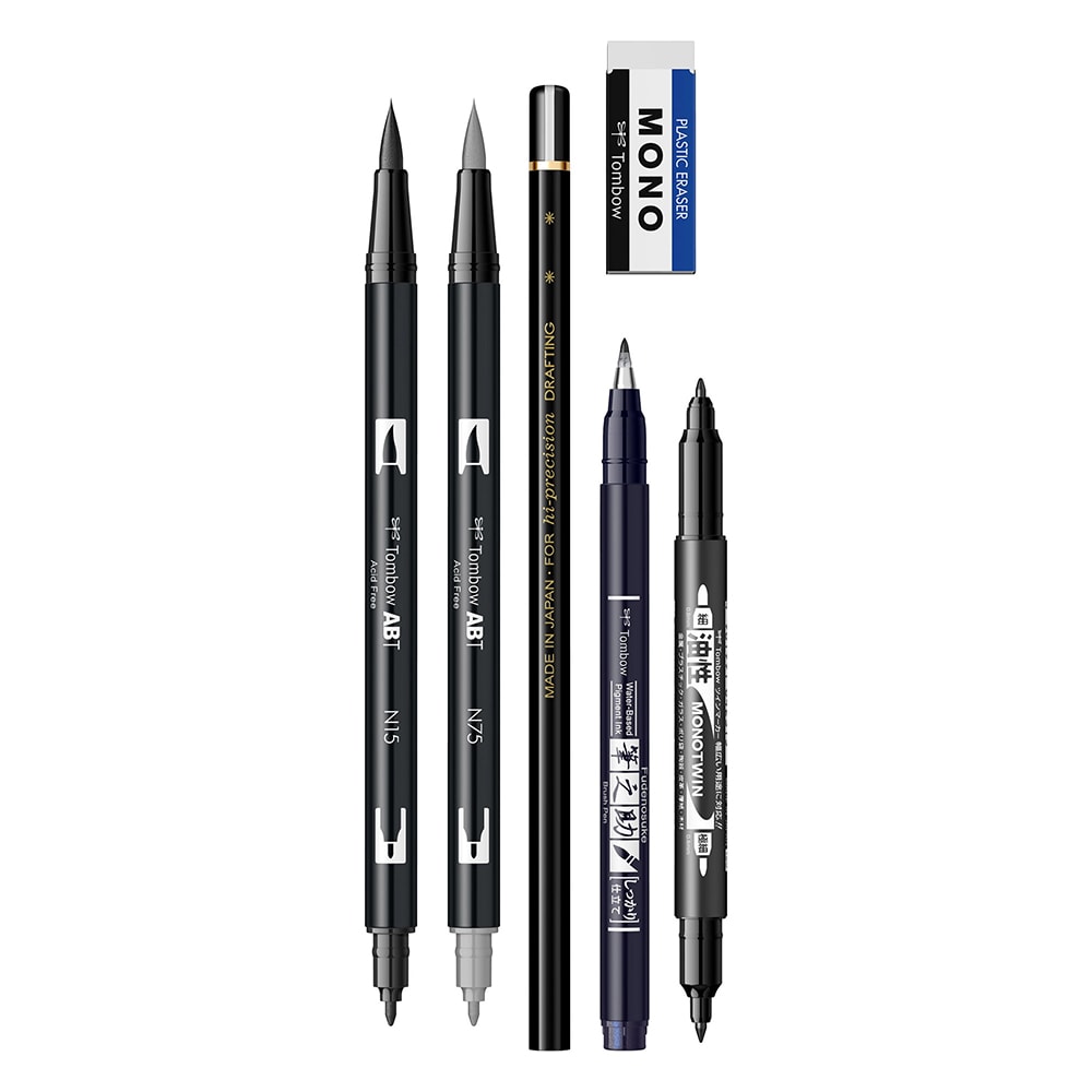 Set markere TOMBOW Beginner Lettering, 0.8-3.3mm, 2 culori
