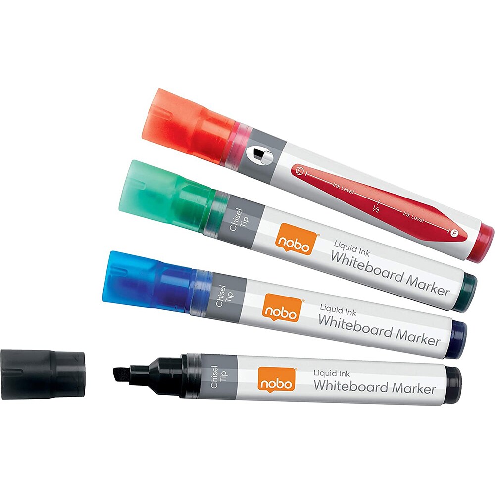 Set 10 markere NOBO SL915386, varf oblic, 5-12 mm, multicolor