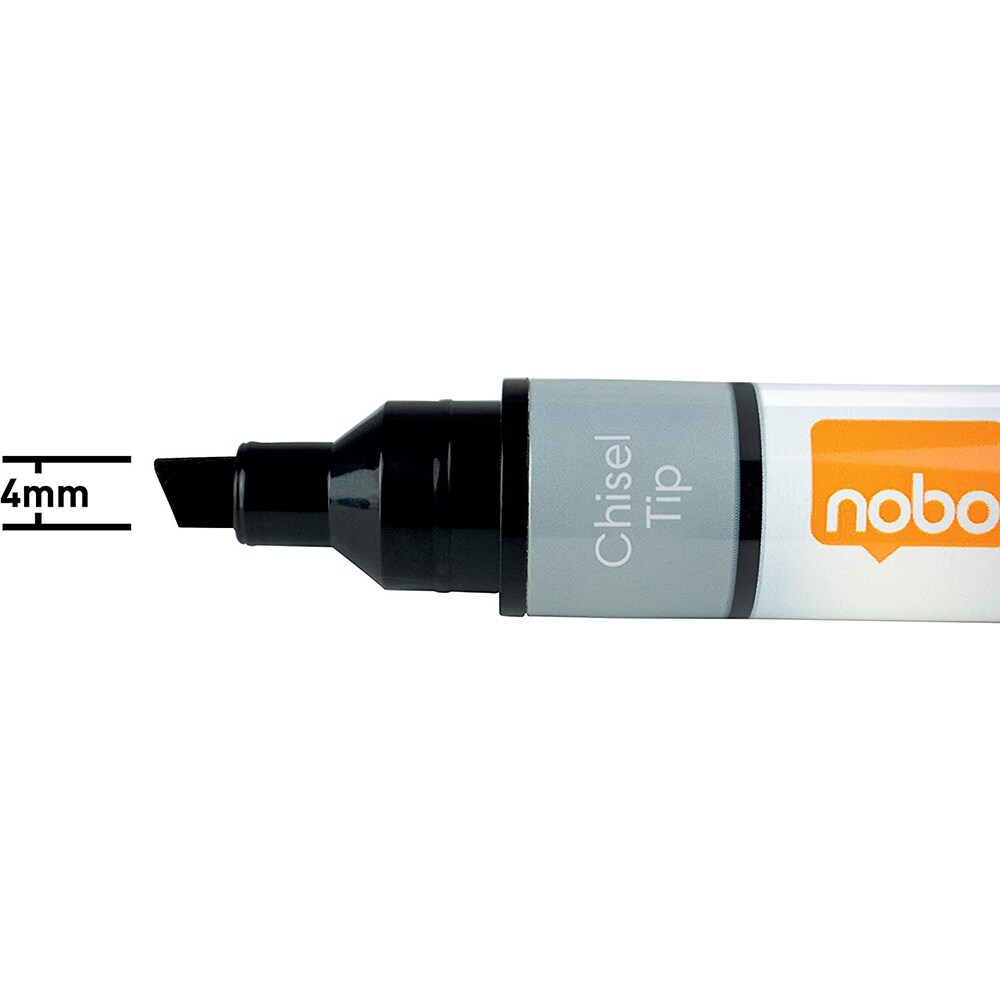 Set 10 markere NOBO SL915386, varf oblic, 5-12 mm, multicolor