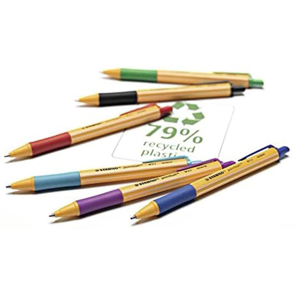 Pix cu mecanism STABILO Pointball SW43720B, diverse culori