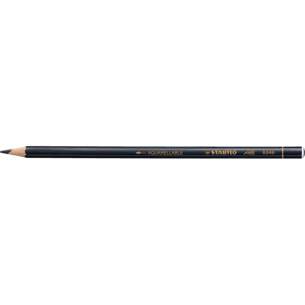 Set 12 creioane grafit STABILO All, negru