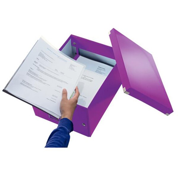 Cutie organizare LEITZ Click & Store, 281 x 200 x 370 mm, carton, mov