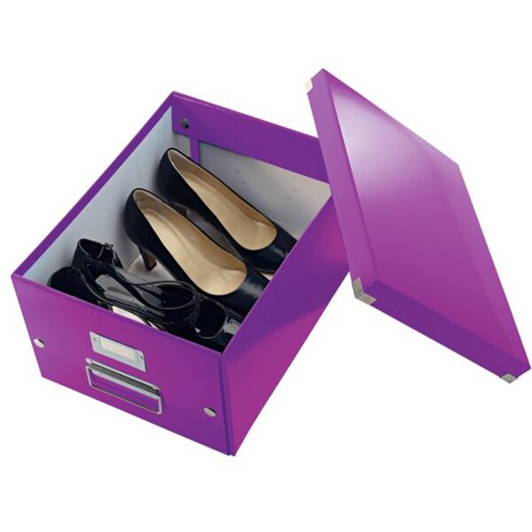 Cutie organizare LEITZ Click & Store, 281 x 200 x 370 mm, carton, mov