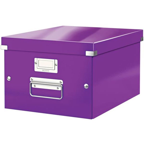 Cutie organizare LEITZ Click & Store, 281 x 200 x 370 mm, carton, mov