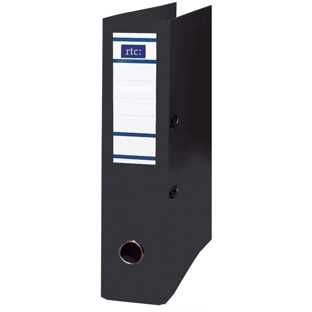 Biblioraft plastifiat RTC Extra, A4, 75 mm, negru