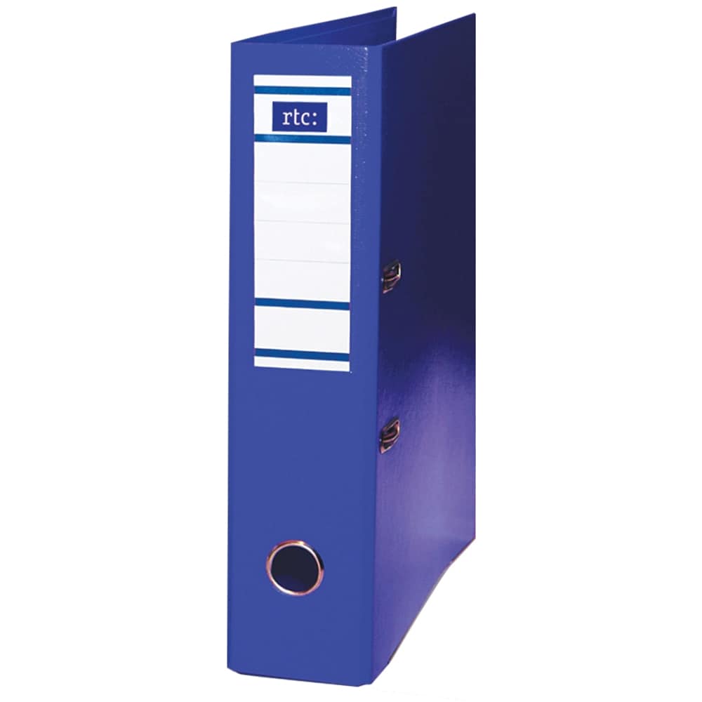 Biblioraft plastifiat RTC Extra, A4, 75 mm, albastru
