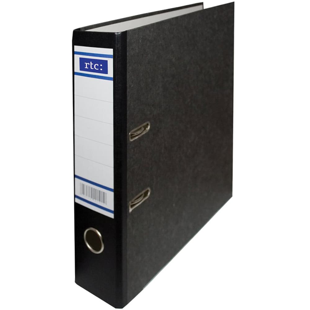 Biblioraft RTC Simplu, A4, 75 mm, marmorat, negru