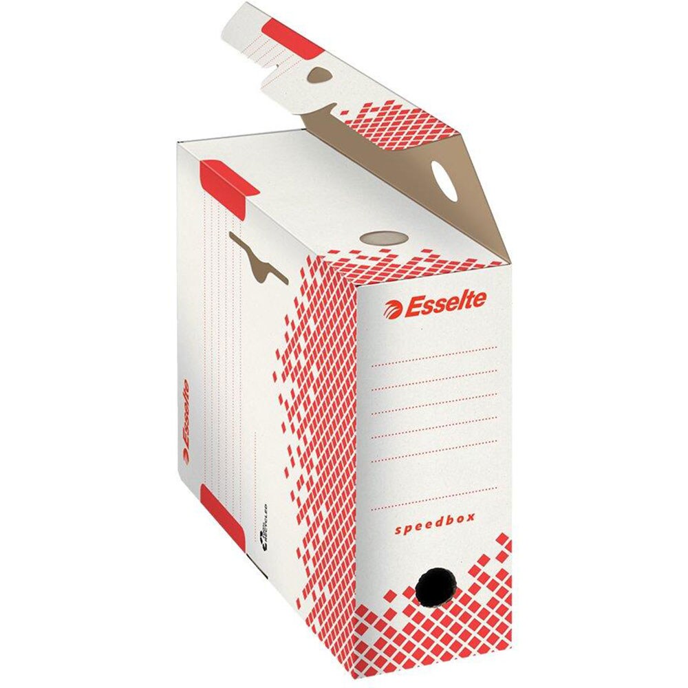 Cutie de arhivare ESSELTE Speedbox, 80 x 250 x 350 mm, carton, alb
