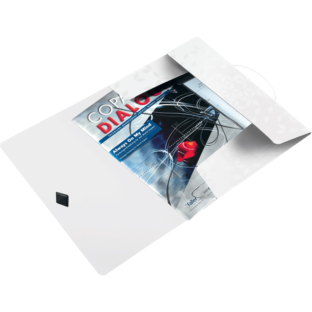 Mapa documente cu elastic LEITZ WOW SL459001, A4, polipropilena, alb