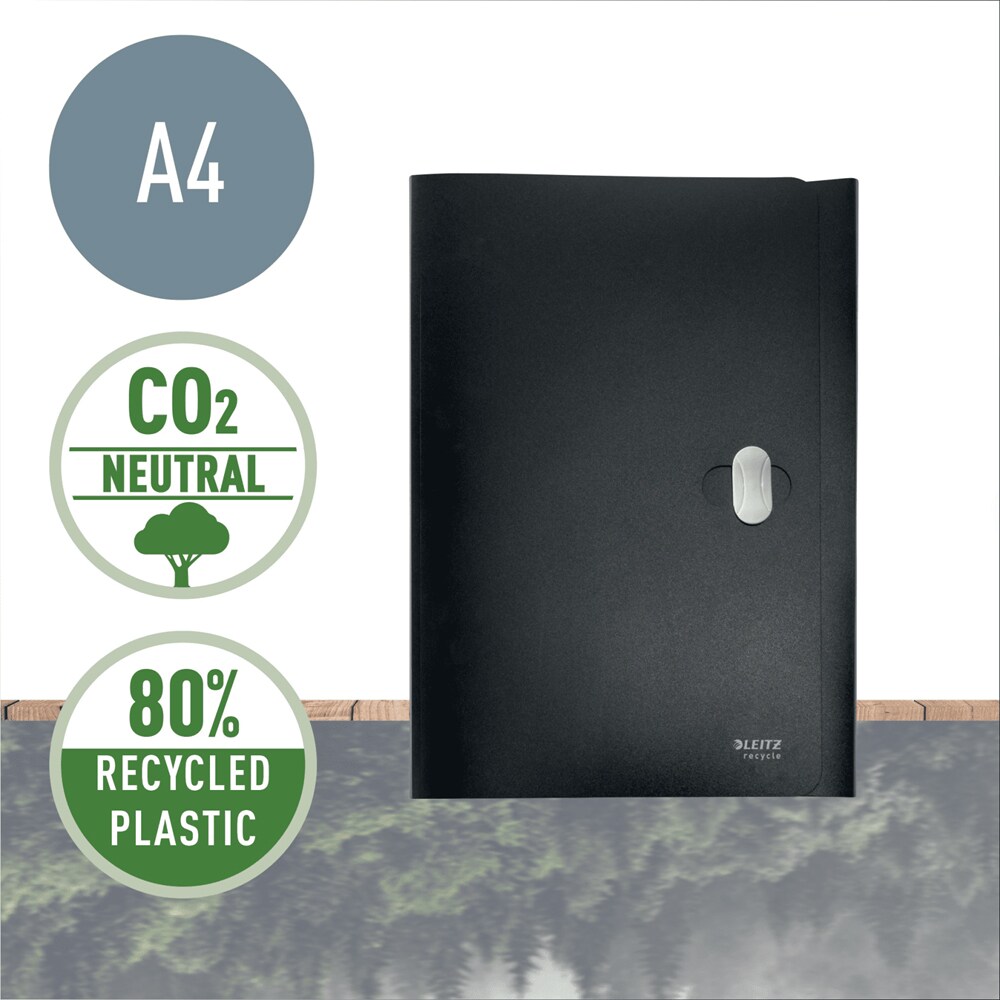 Mapa documente LEITZ Recycle SL462295, A4, plastic, negru
