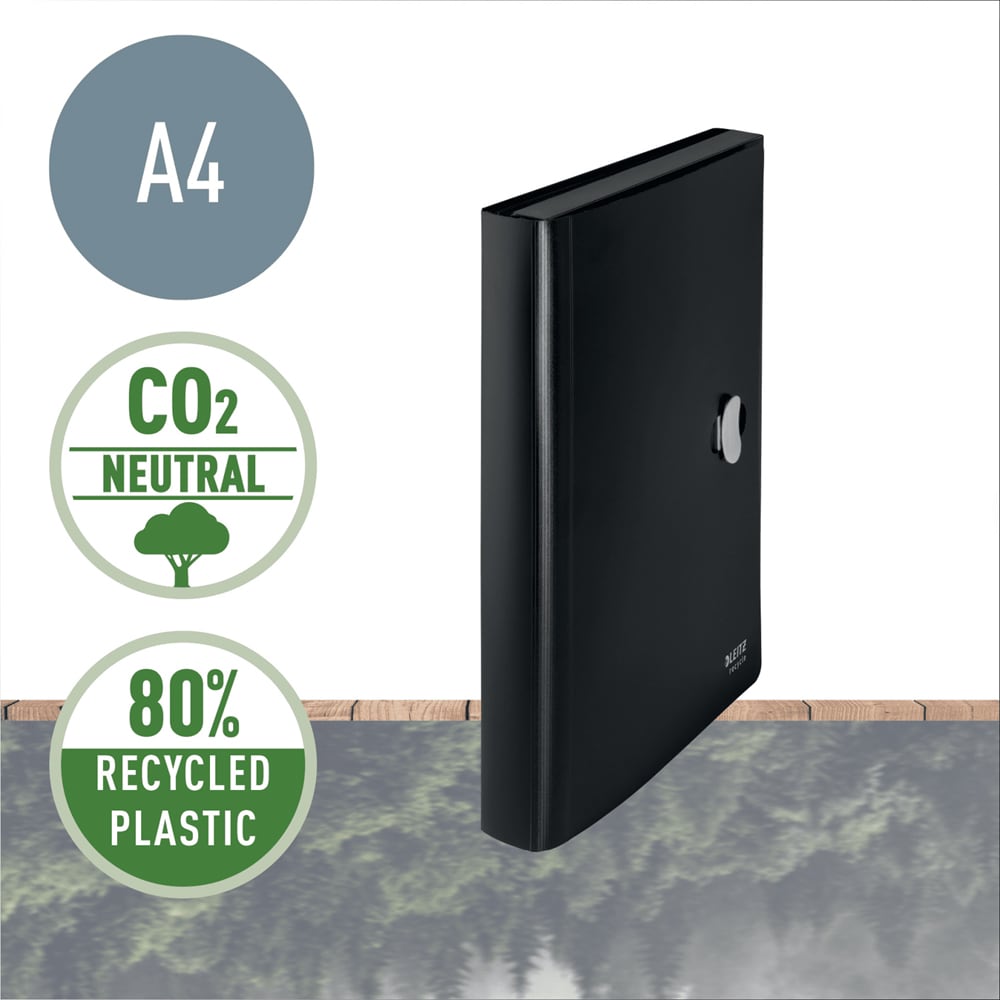 Mapa documente LEITZ Recycle SL462495, A4, plastic, negru