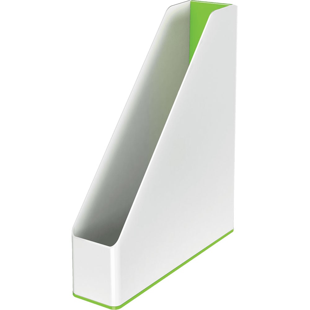 Suport documente LEITZ WOW SL621054, polistiren, alb-verde