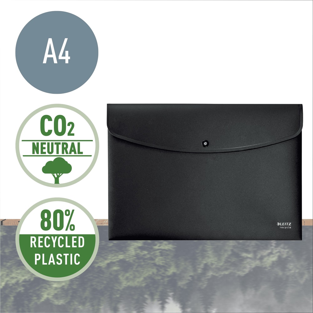 Mapa documente LEITZ Recycle SL780095, A4, plastic, negru