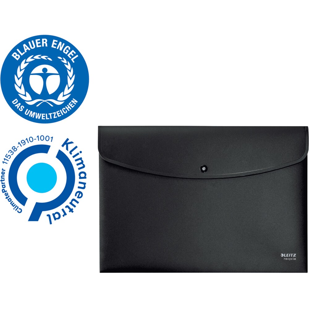 Mapa documente LEITZ Recycle SL780095, A4, plastic, negru
