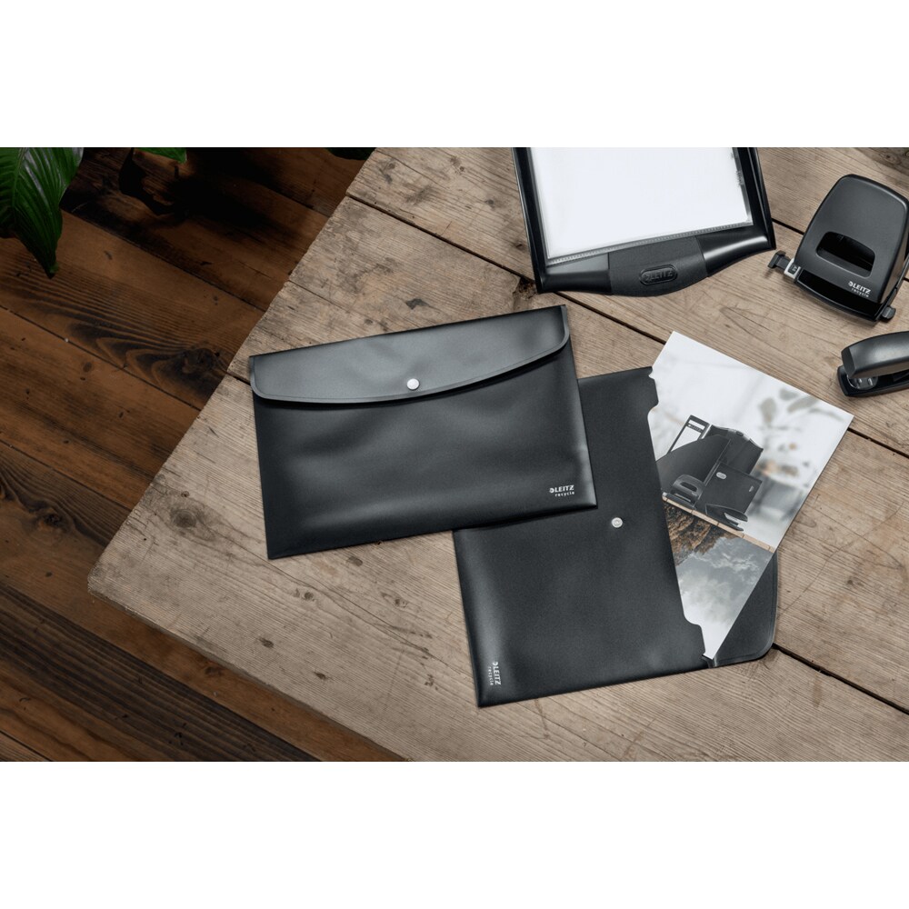 Mapa documente LEITZ Recycle SL780095, A4, plastic, negru