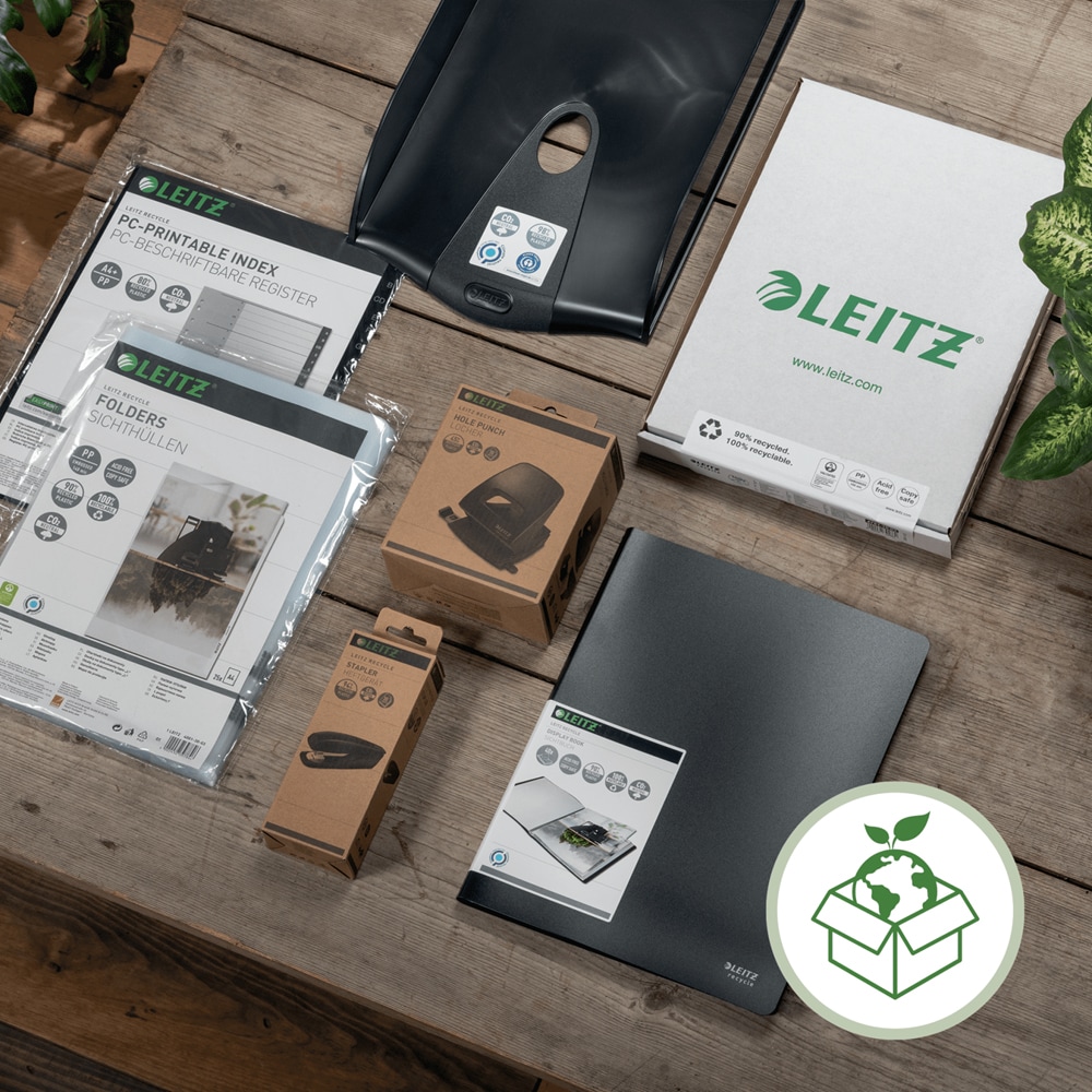 Mapa documente LEITZ Recycle SL780095, A4, plastic, negru